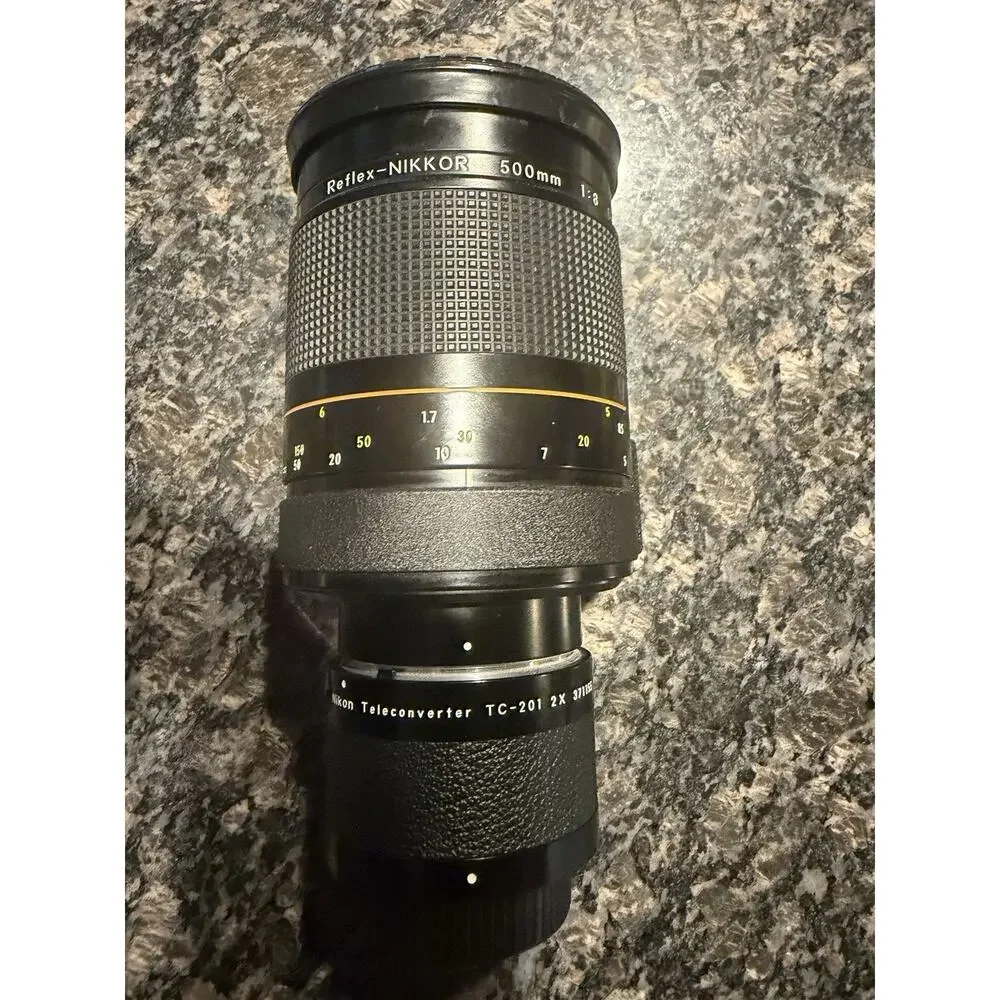 Nikon Reflex Nikkor 500mm f/8 185746 Lens And Teleconverter TC-201 2X 371155